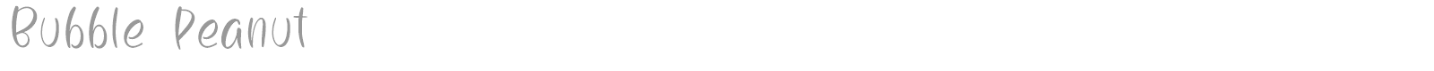 Bubble Peanut font preview